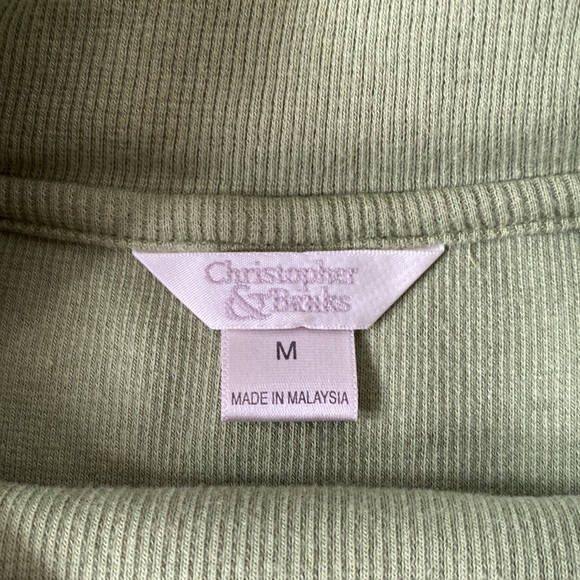 ✨3 for $25✨ Vintage Christopher & Banks Green Turtleneck Tank Top - Picture 5 of 7